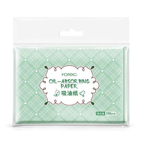 100pcs Face Oil Blotting Paper Green Matting Face Wipes Facial Cleanser Oil Control Shrink Pore Face Cleaning Tool